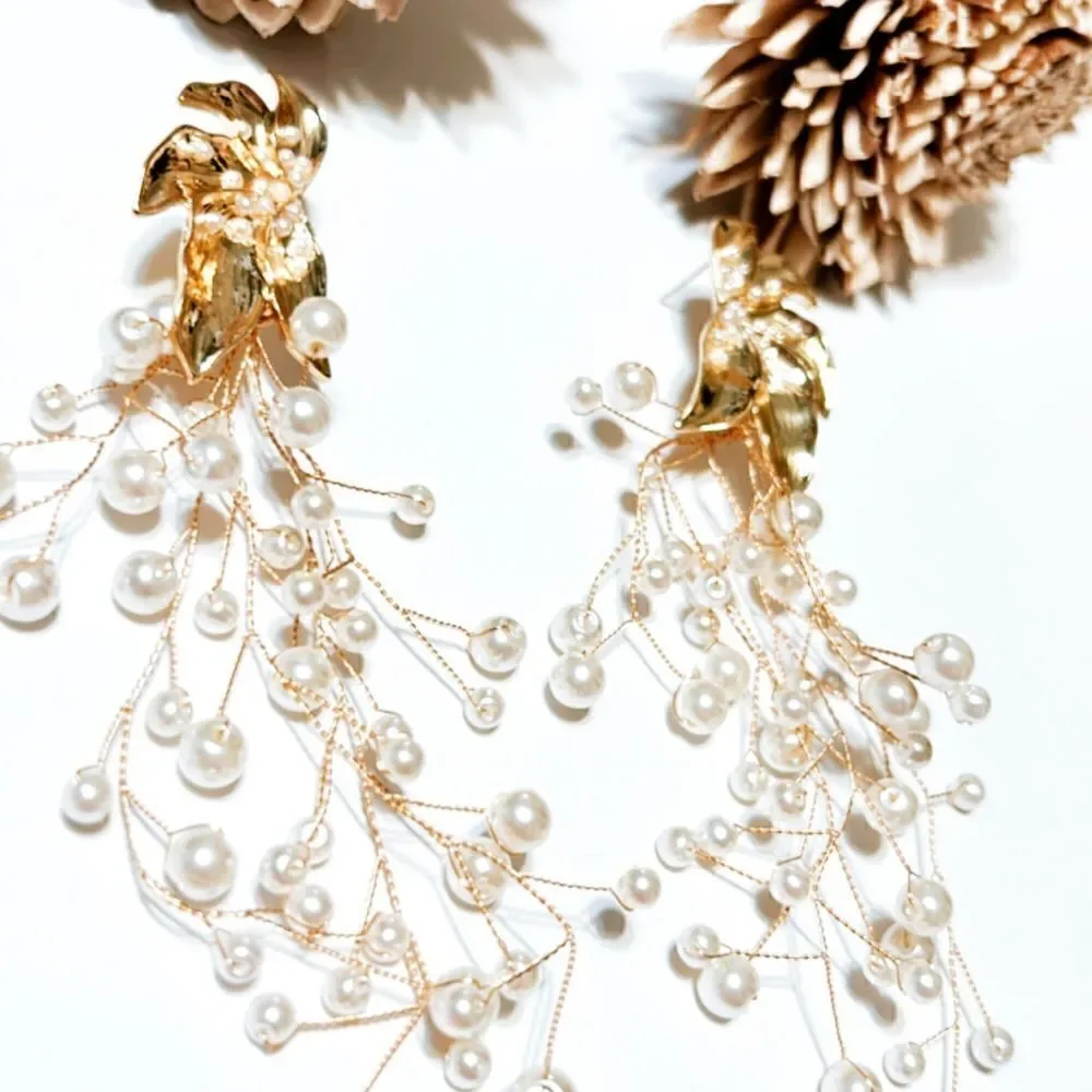 Flower statement earrings M148 - Picture 5 of 7